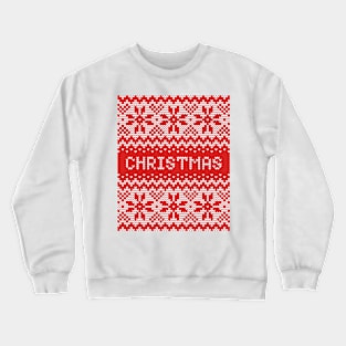 Knitting Xmas Red Crewneck Sweatshirt